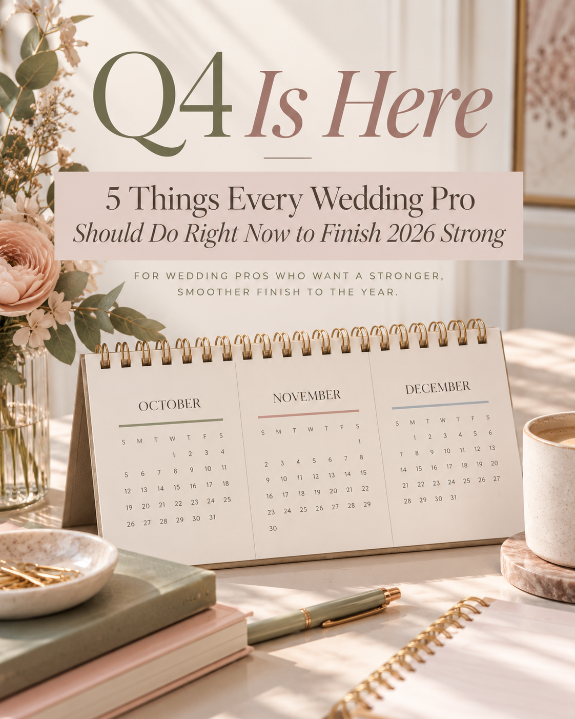 Q4 Is Here: 5 Things Every Wedding Pro Should Do Right Now to Finish 2026 Strong