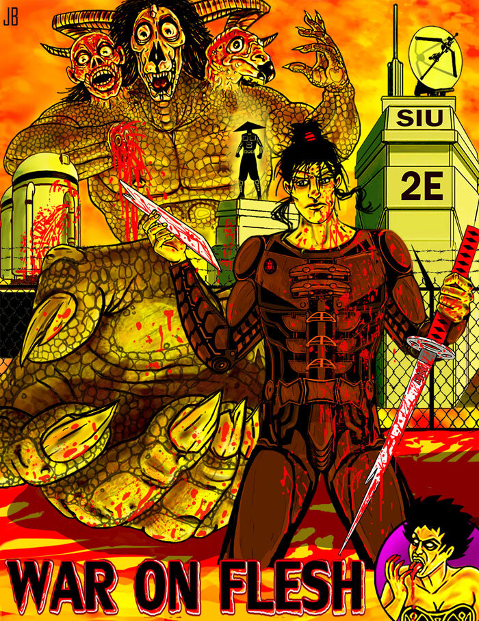 Kyoden VS Nasty Man (10 x 13) Digital Painting