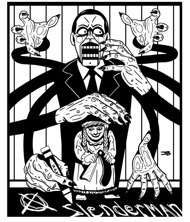 Slender Man (10 x 11.5) Digital Painting