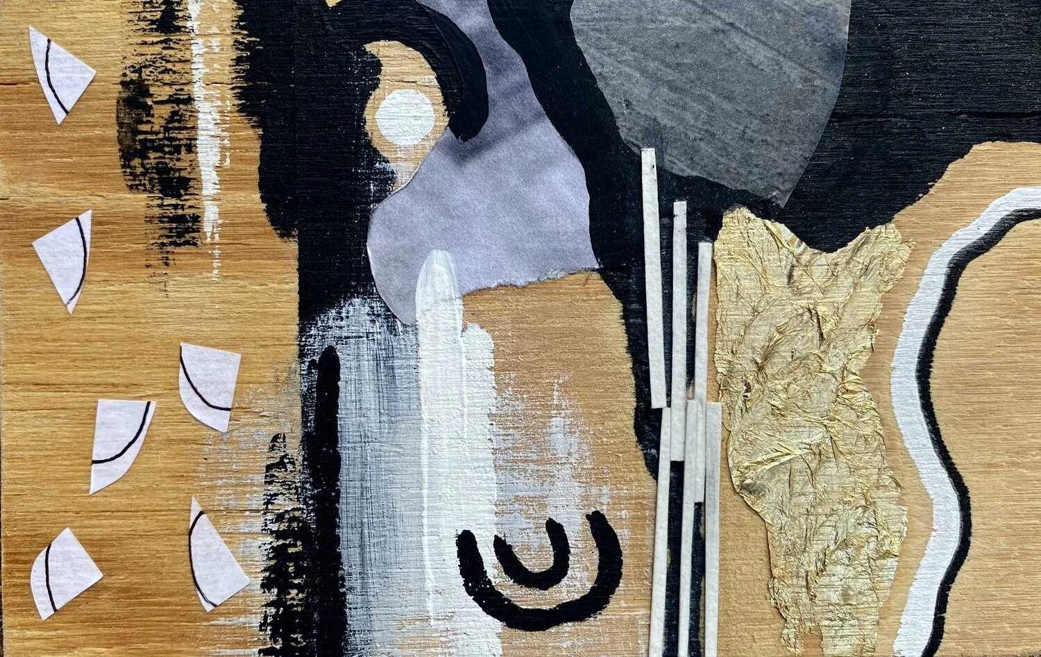 Passing Through 4" x 6"  Mixed Media on Wood