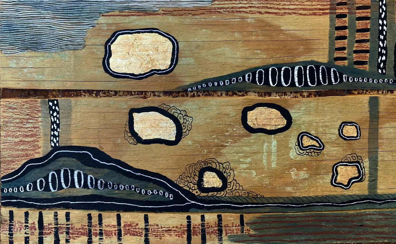 Composite 9" x 14" Mixed Media on Wood