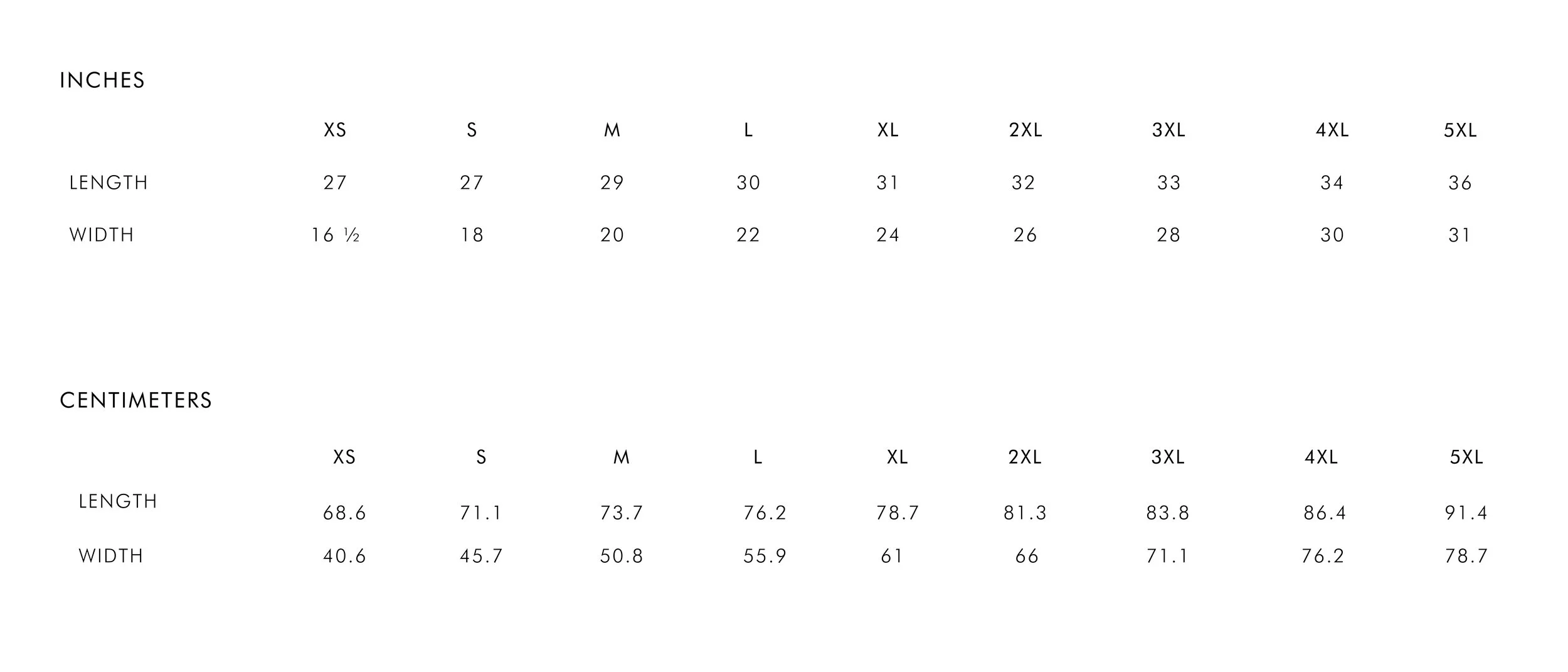 Product measurements may vary by up to 2" (5 cm).