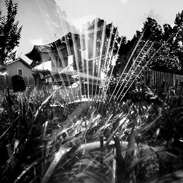 Sprinkler – Pinhole Photography, 6” x  6”, 2019