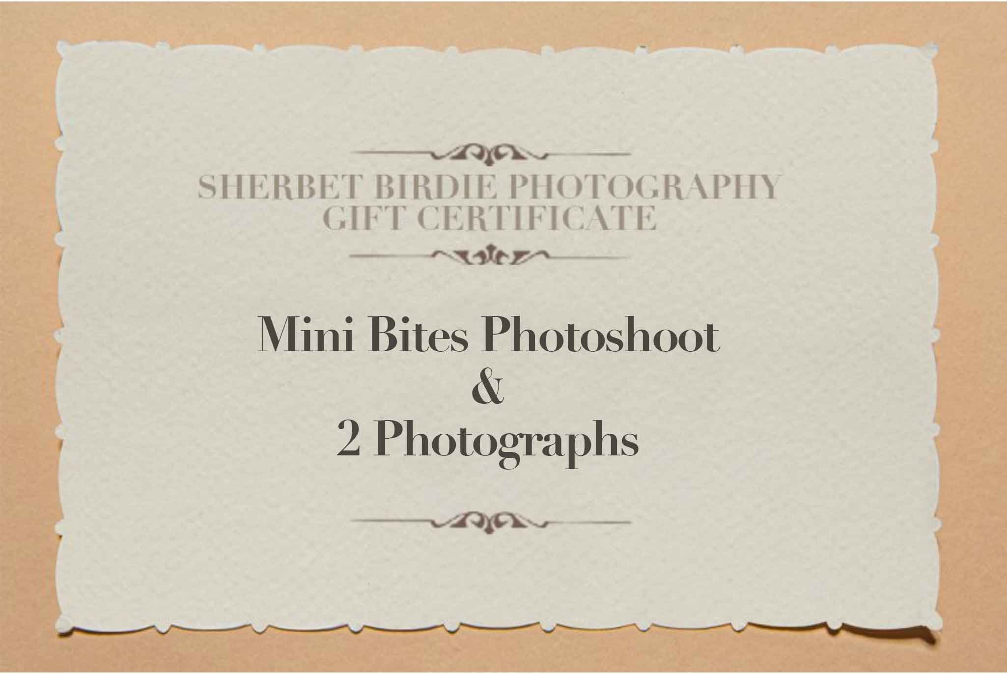 Mini Bites Inc 2 Photographs Gift Certificate