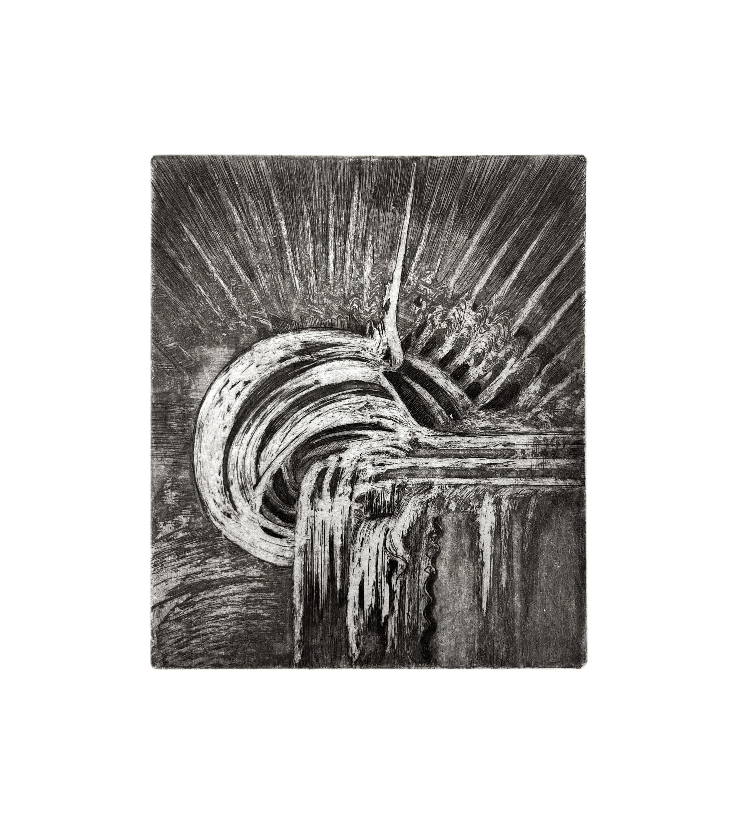 No. 050226.9, Aquatint Etching, 2026, 28 × 20 cm.
Edition held in the collection of Fondazione il Bisonte - per lo studio dell'arte Grafica, Florence, Italy