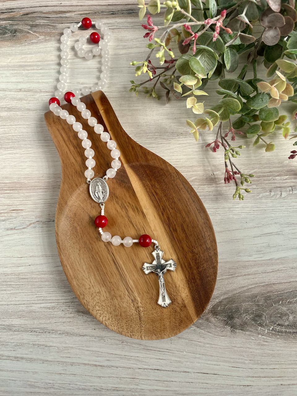 Red Rosary by Bespoke With Grace
