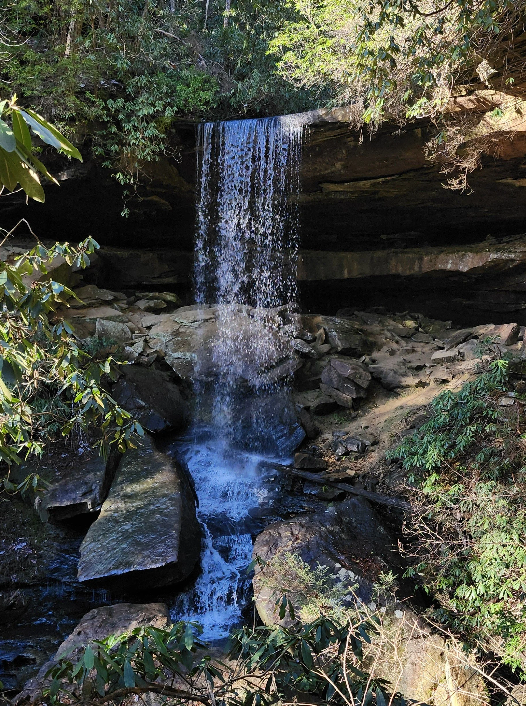 Image of Van Hook Falls cascading down the rocks
