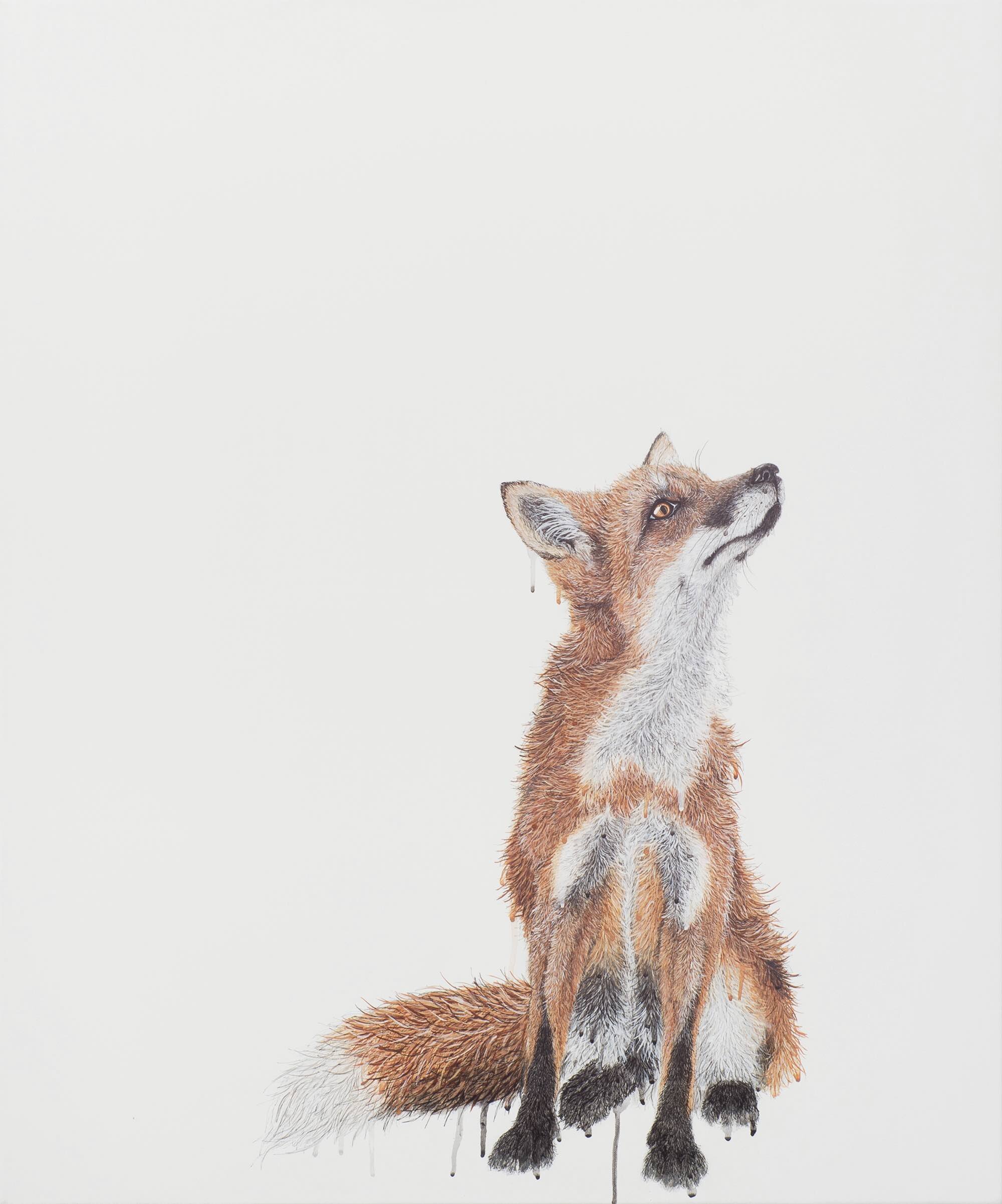 De Bortoli, pen and acrylic on linen, 92x76