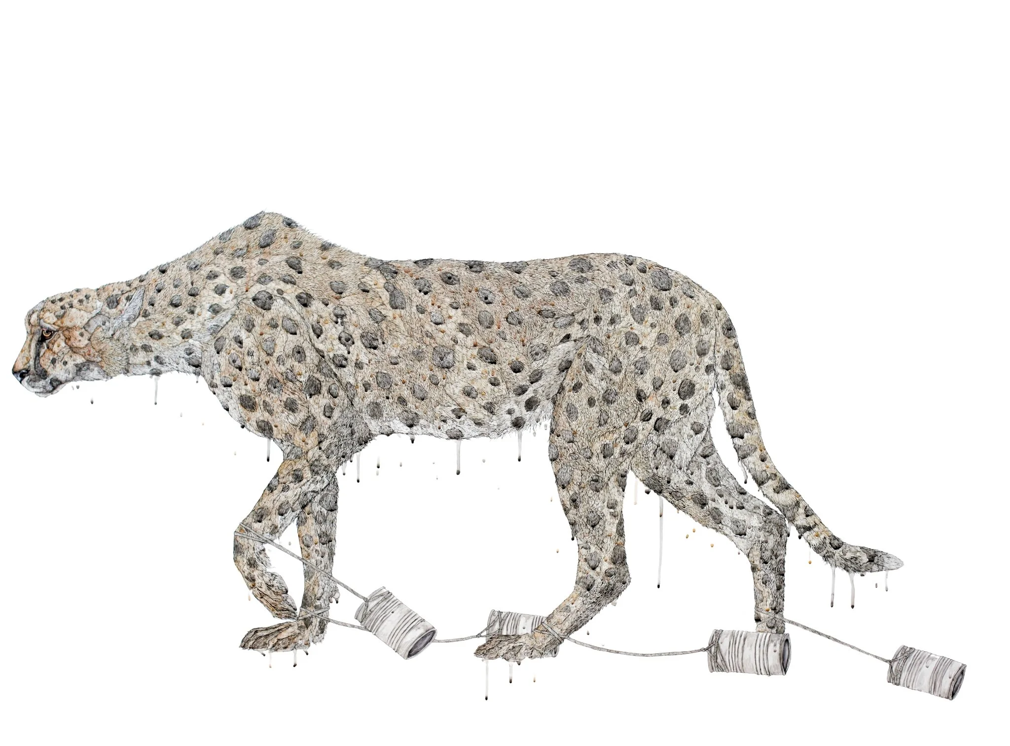 

Saudade 2014 Pen, ink and watercolour on linen 91x123cm