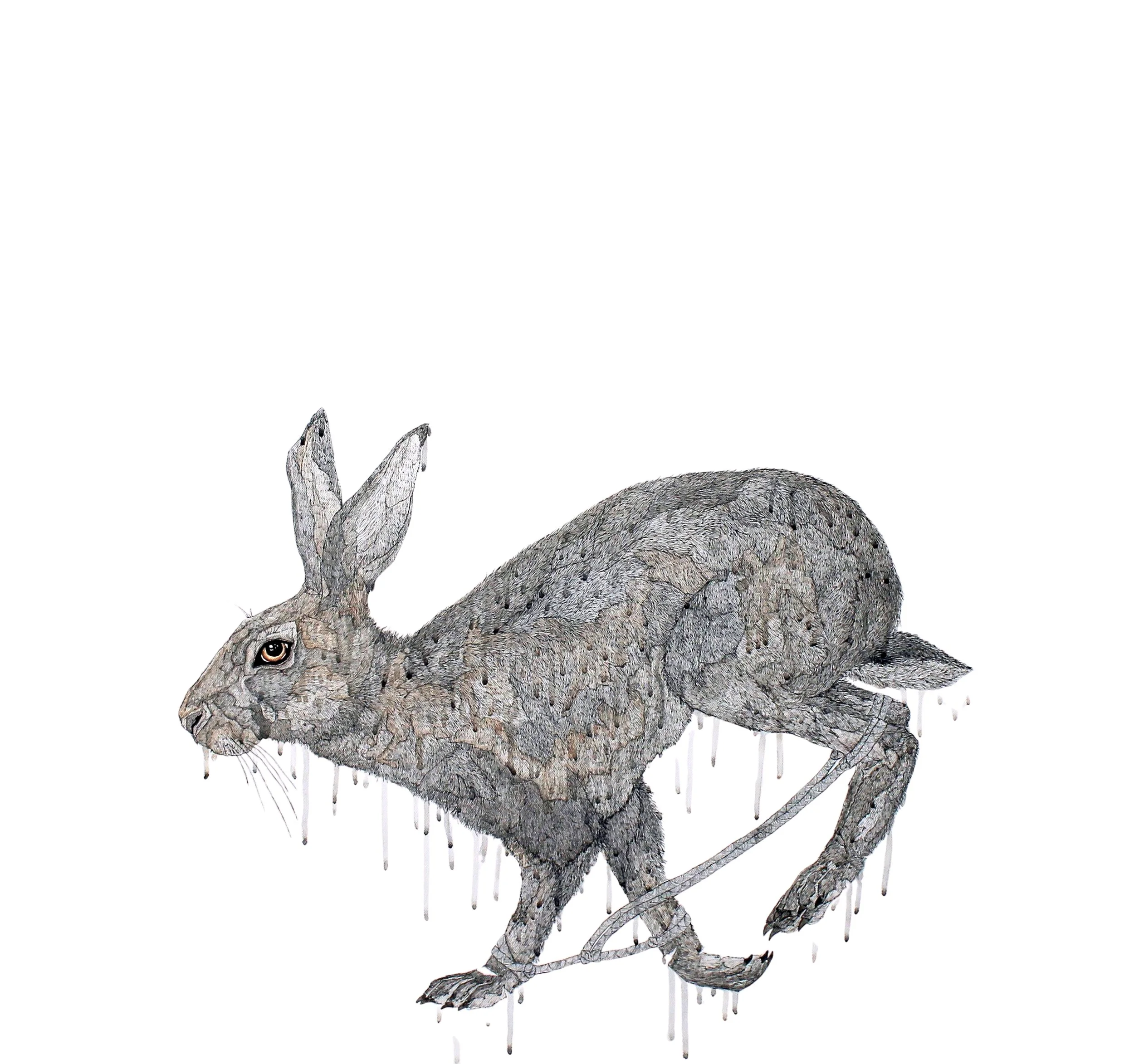 Lag 2013 Pen, ink and watercolour on canvas 92x92cm