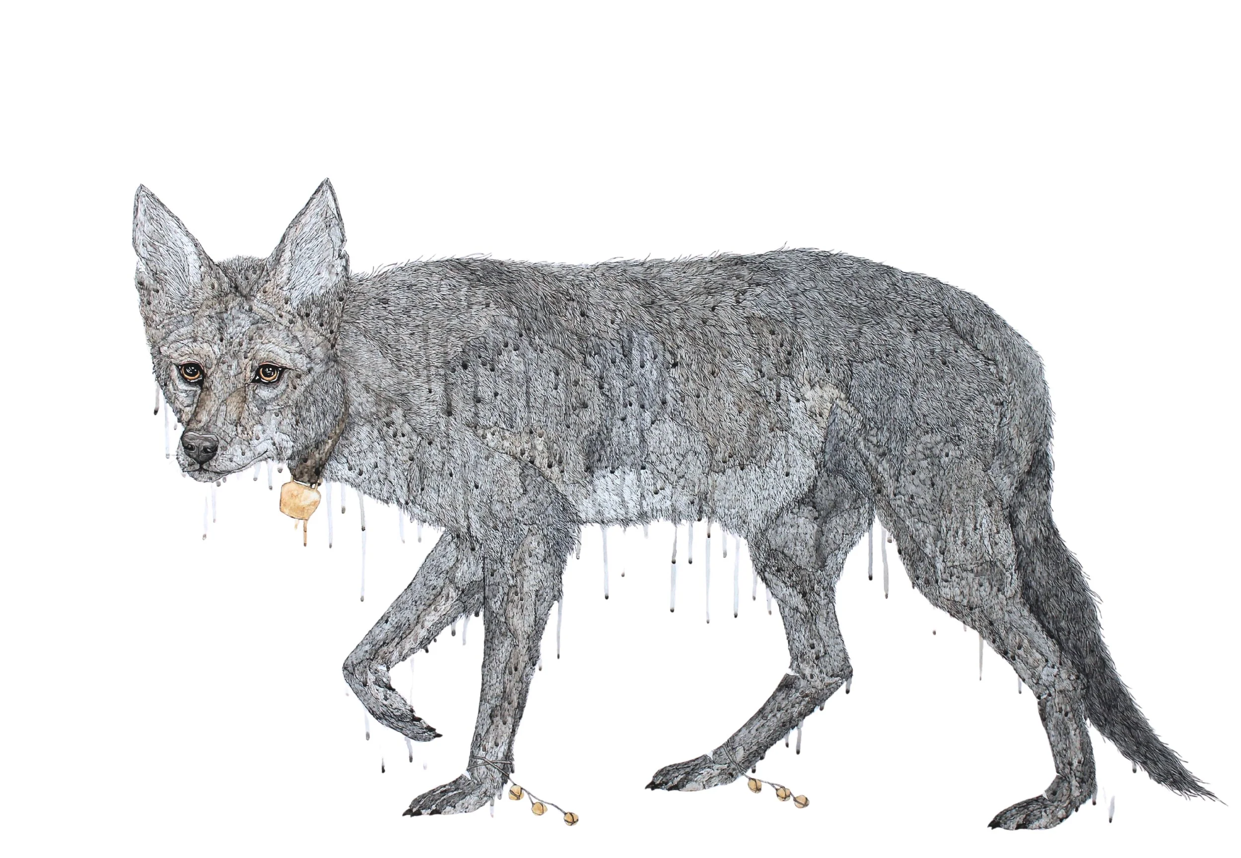 Lucid 2013 Pen, ink and watercolour on canvas 80x120cm