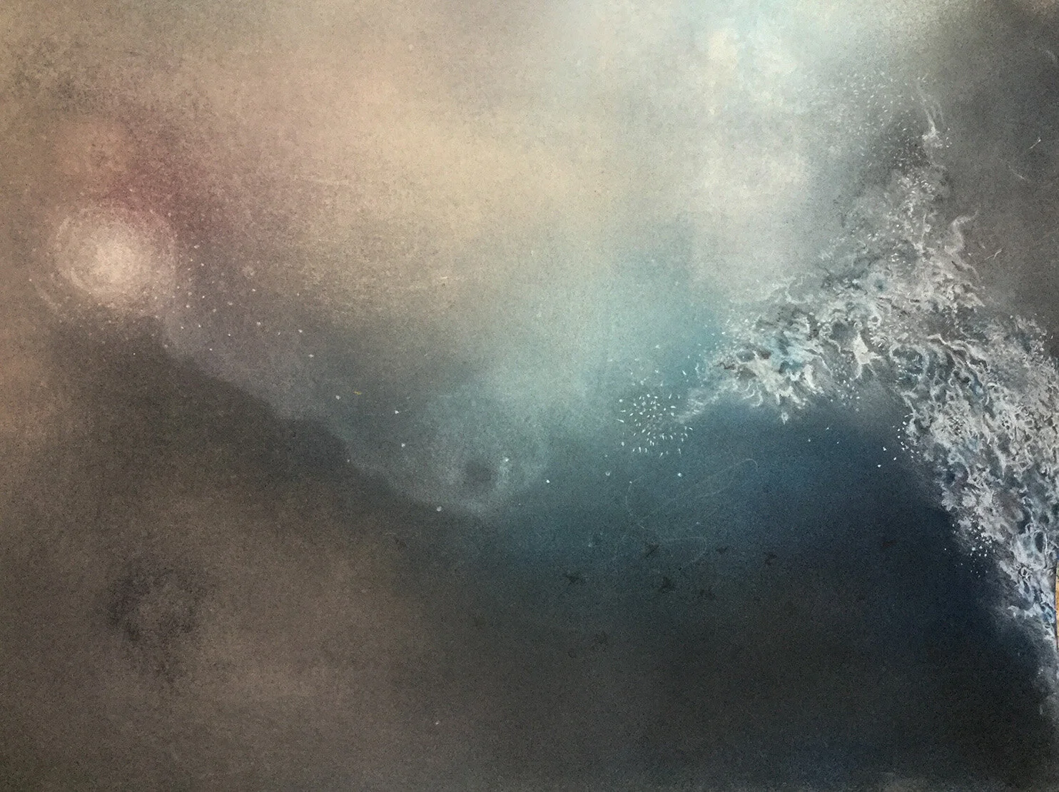 Untitled, pastel and charcoal on paper