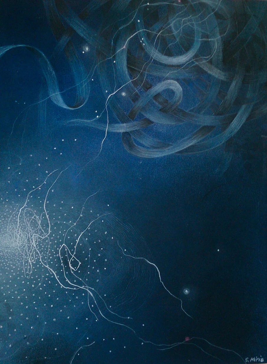 Genesis 2, pastel and charcoal on paper