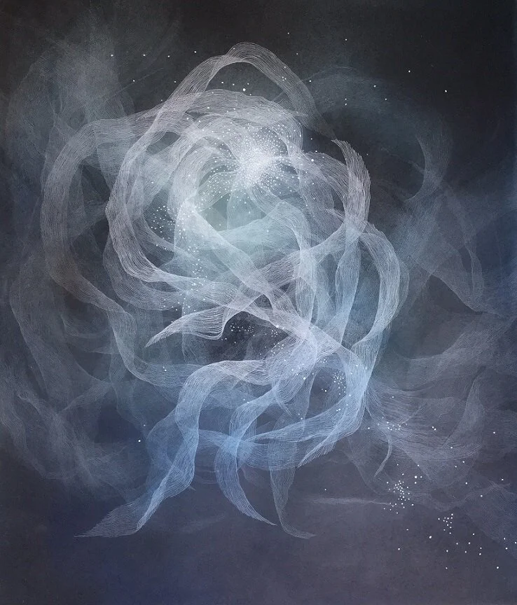 Becoming 2, pastel and charcoal on paper