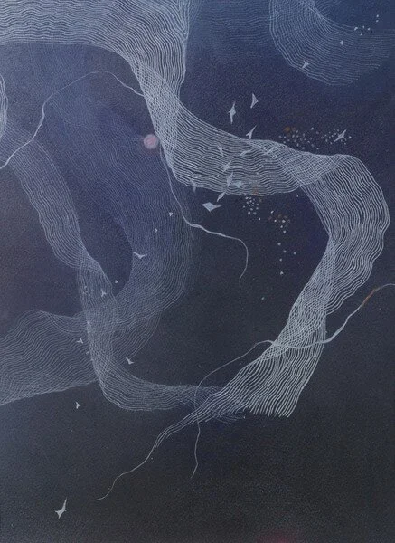 Things Fall Apart, pastel and charcoal on paper