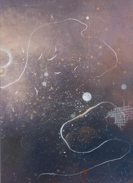 Disintegration, pastel and charcoal on paper