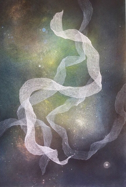 Fragile, pastel and charcoal on paper