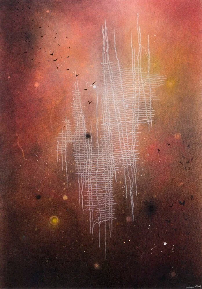 Paradise Lost, pastel and charcoal on paper