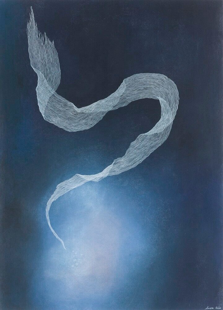 Surrender, pastel and charcoal on paper