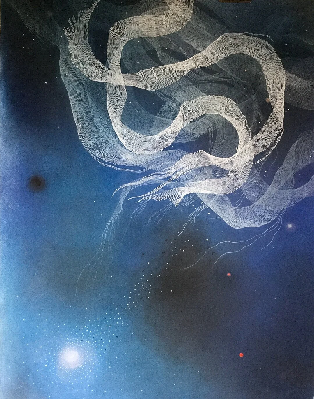 Journey, pastel and charcoal on paper