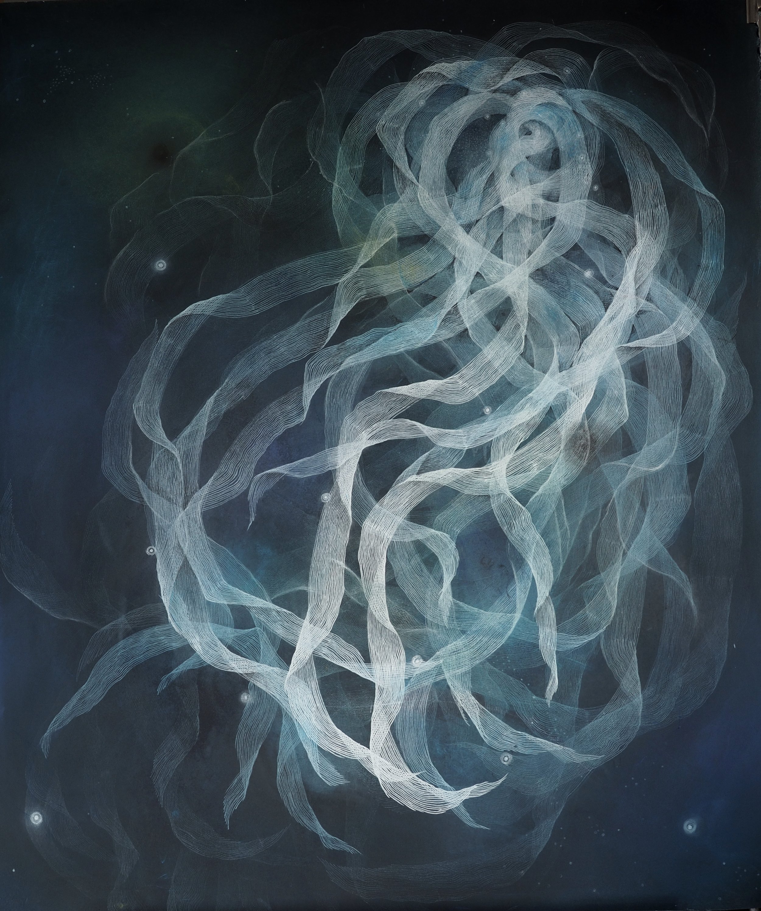 Becoming II, chalk pastel and charcoal