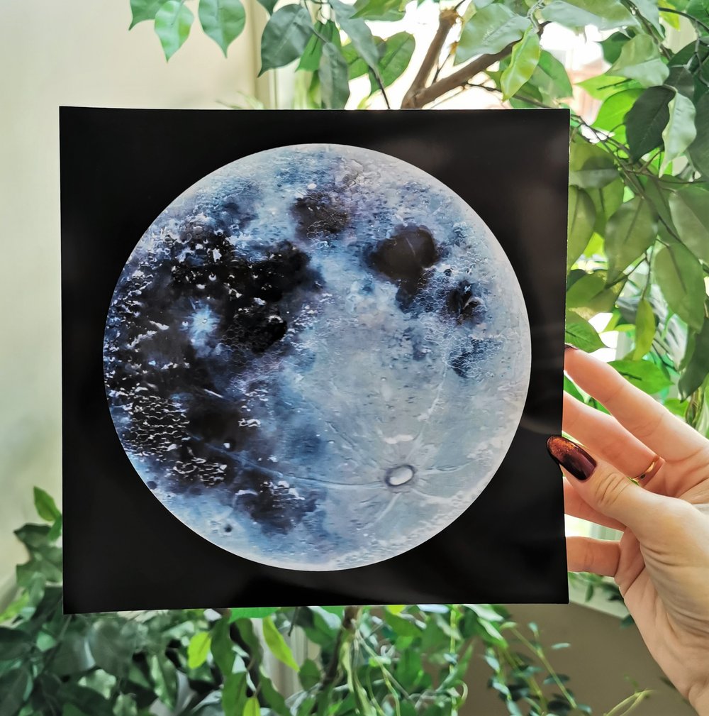 How To Paint The Moon For Beginners (Realistic Full Moon with Acrylics)
