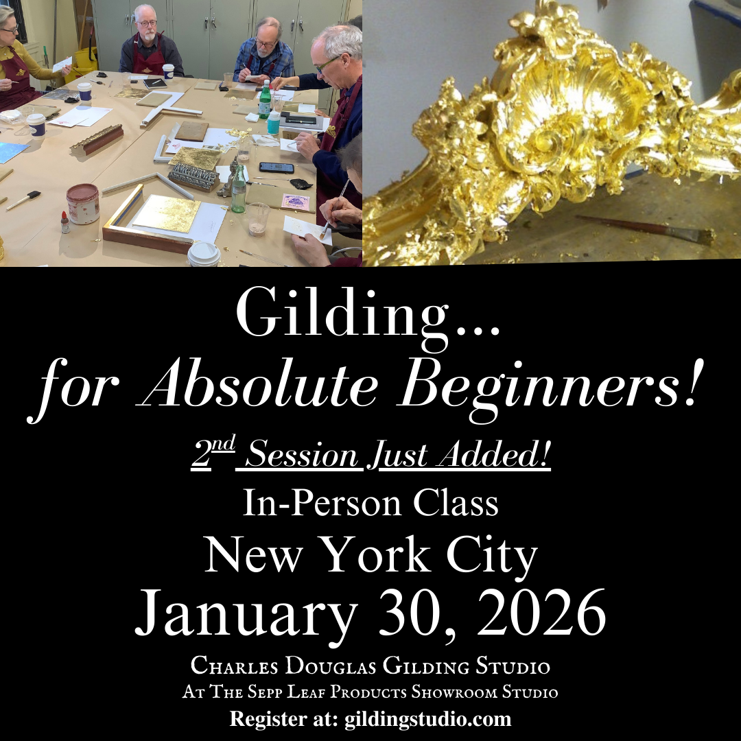Gilding For Absolute Beginners, In-Person Gilding Class, Jan. 30, 2026