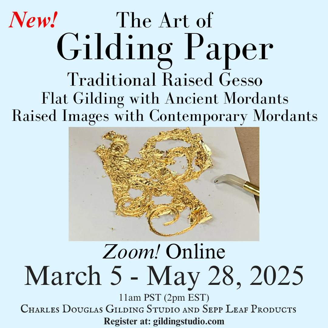Water gilding gold leaf classes