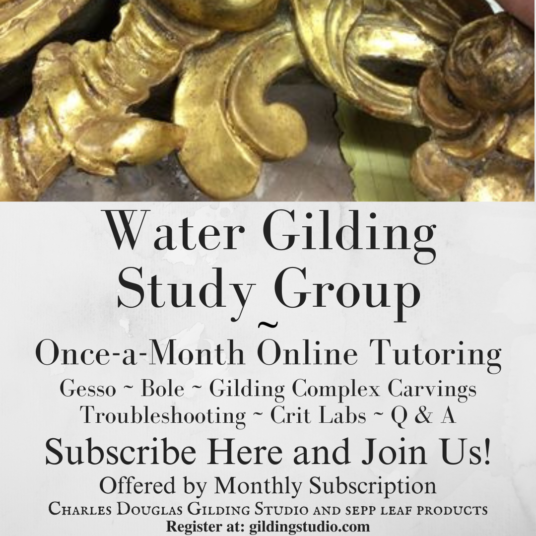 Water Gilding Study Group Monthly Class by Subscription