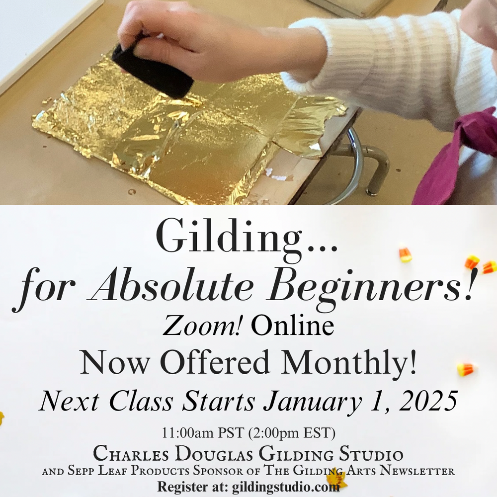 Water gilding gold leaf classes