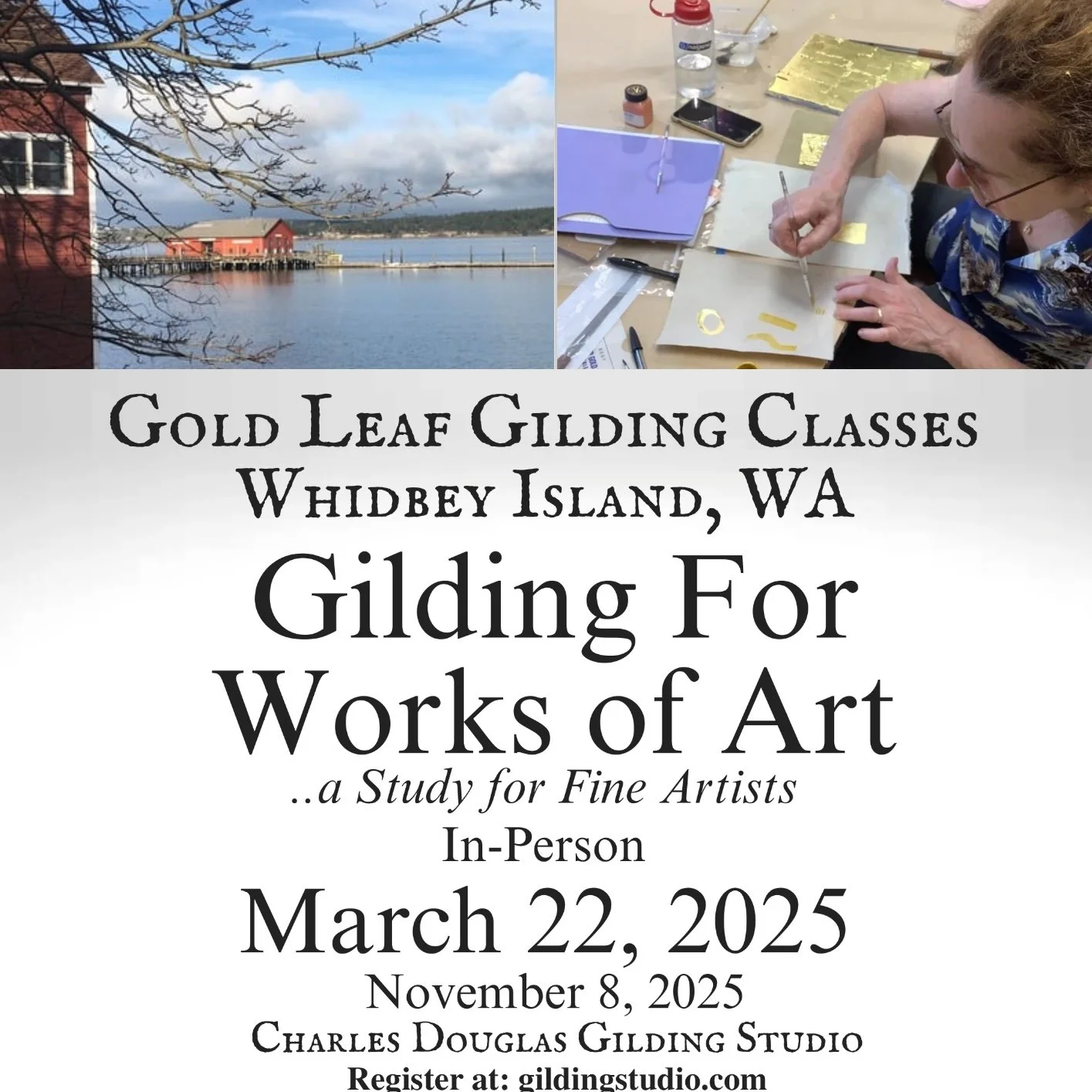 Water gilding gold leaf classes