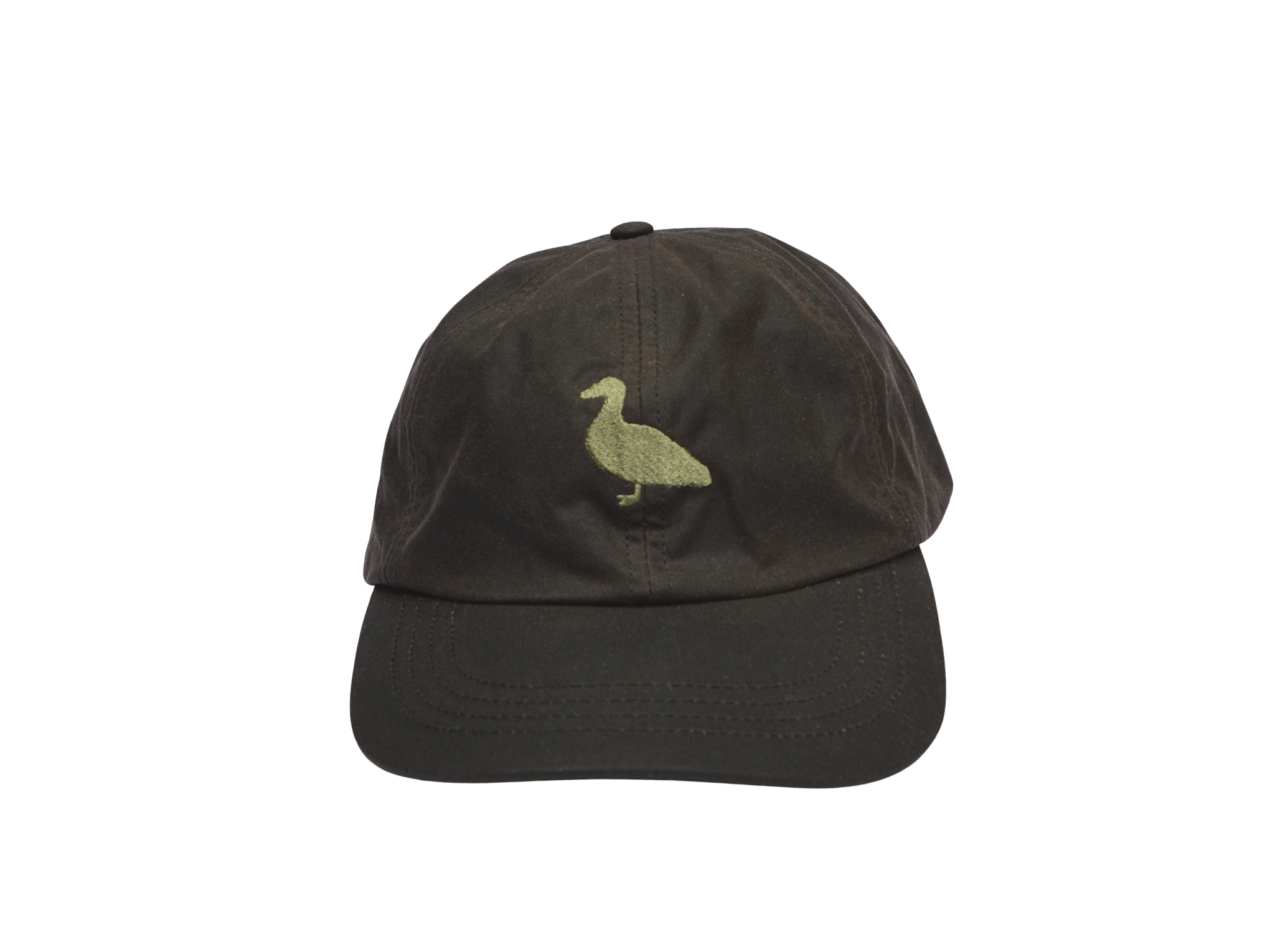 Waxed Cotton Cap Brown - Duck Logo - Copy.png