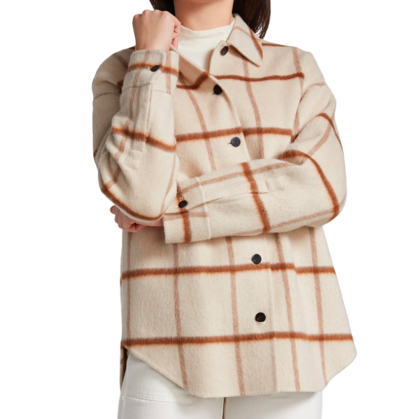 Theory Windowpane Plaid Overshirt