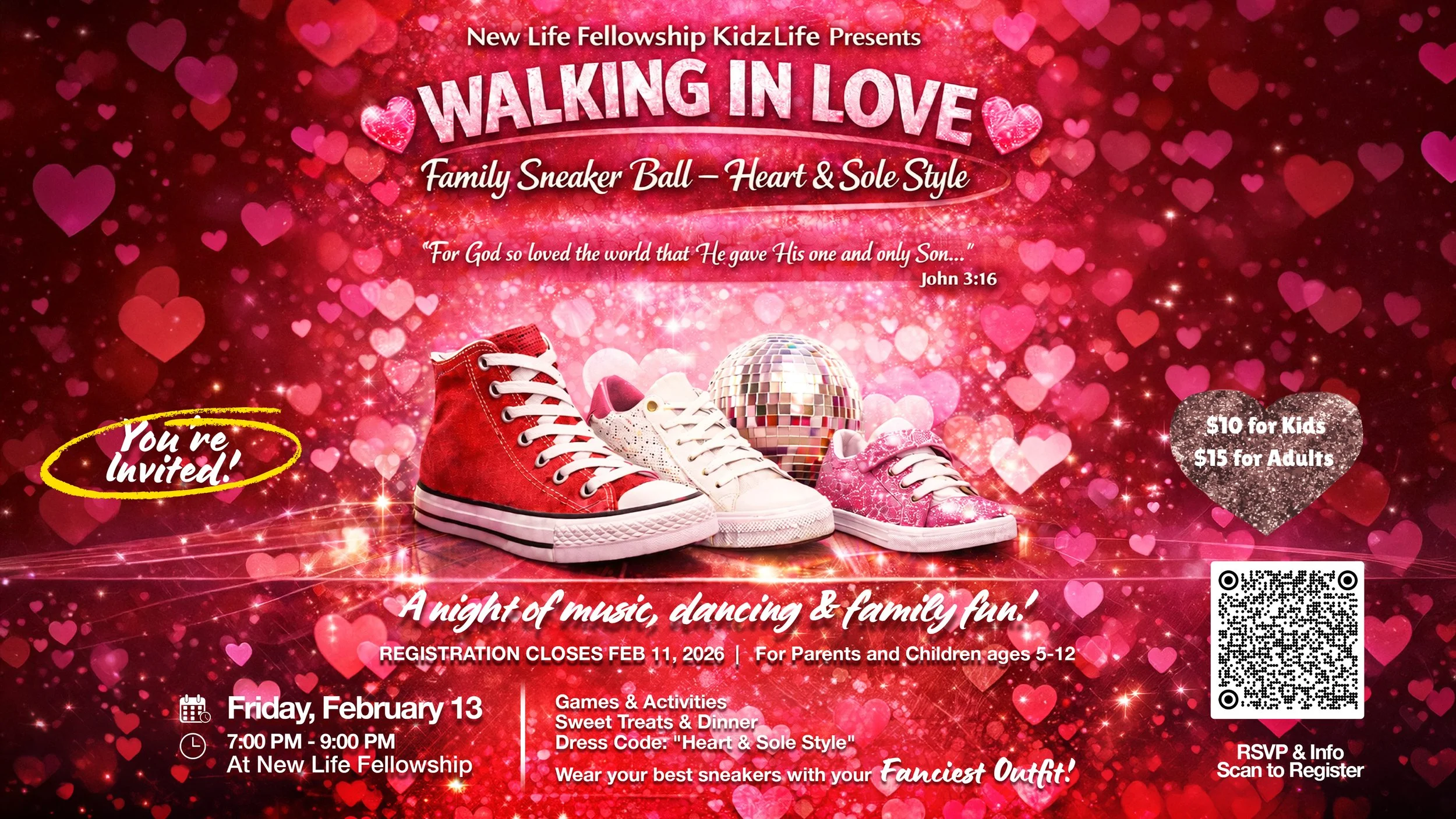 Valentines Family Sneaker Ball: Walking in Love