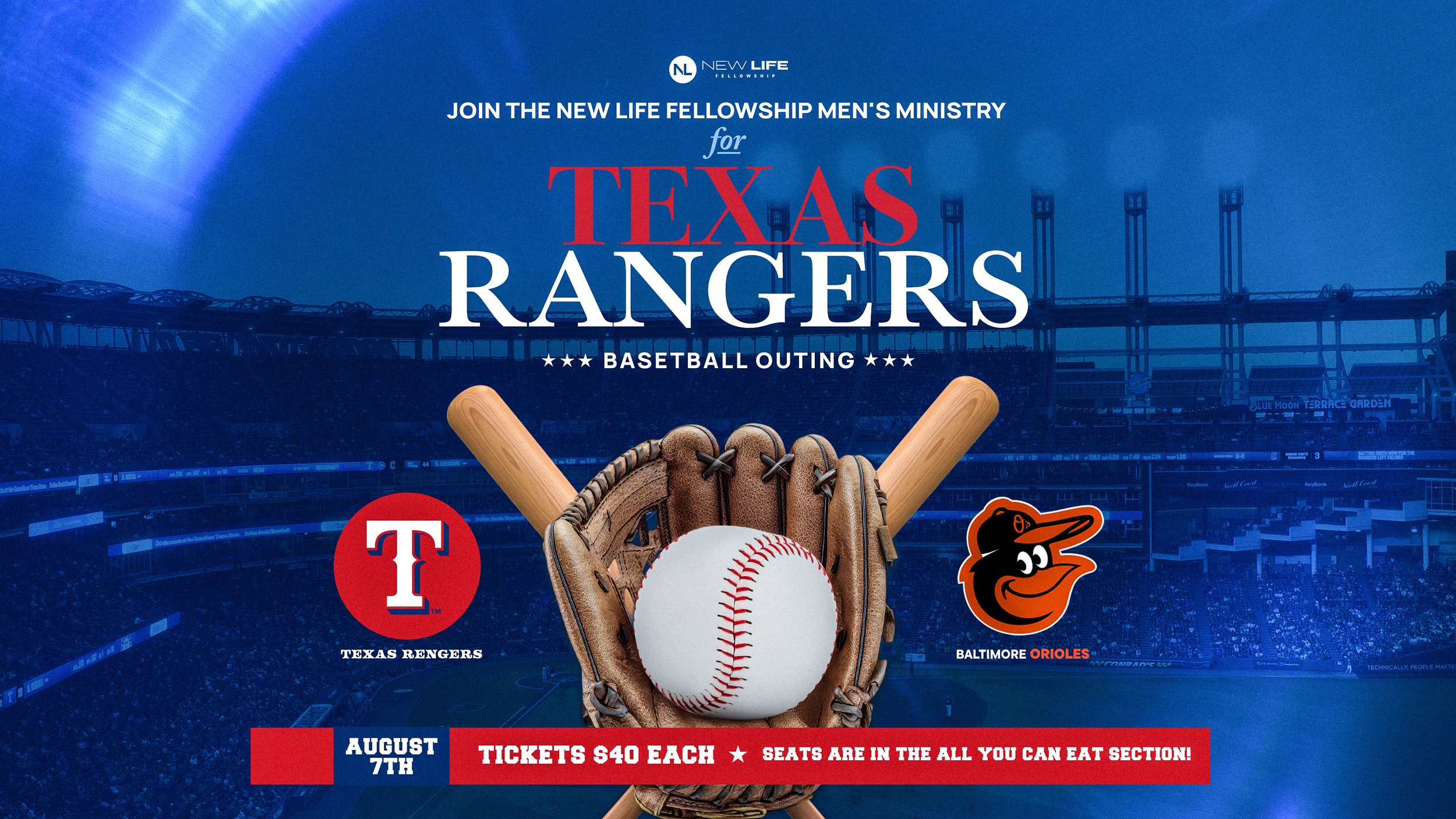 Men's Ministry Texas Rangers Game