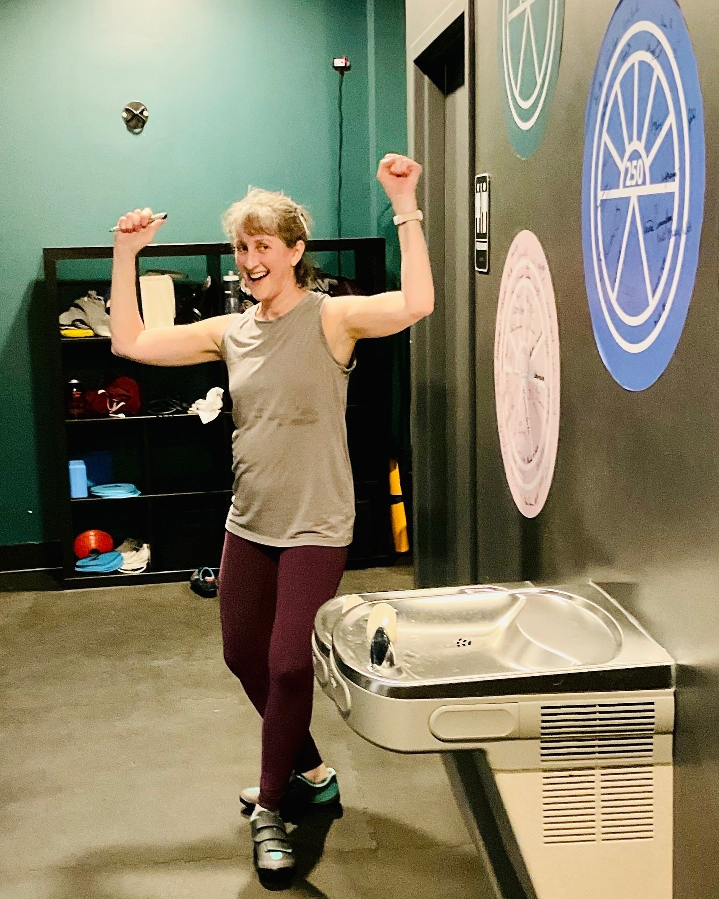 That feeling when you hit 100 classes&hellip;way to go Joyce!! Joyce has one of those &ldquo;don&rsquo;t mess with me&rdquo; faces when she&rsquo;s crushing miles on the bike and we LOVE it!! You don&rsquo;t have to tell her to push - she does it aut