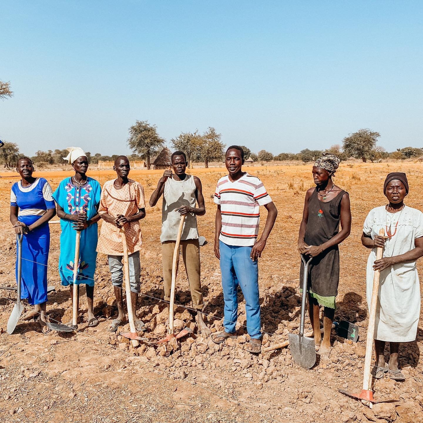 This is how it starts! 

The pick axe has become our #1 tool for tilling and preparing the ground in South Sudan to farm. 

Would you believe us if we said the ground was so hard a few of these broke and had to be replaced?! Because that&rsquo;s a tr