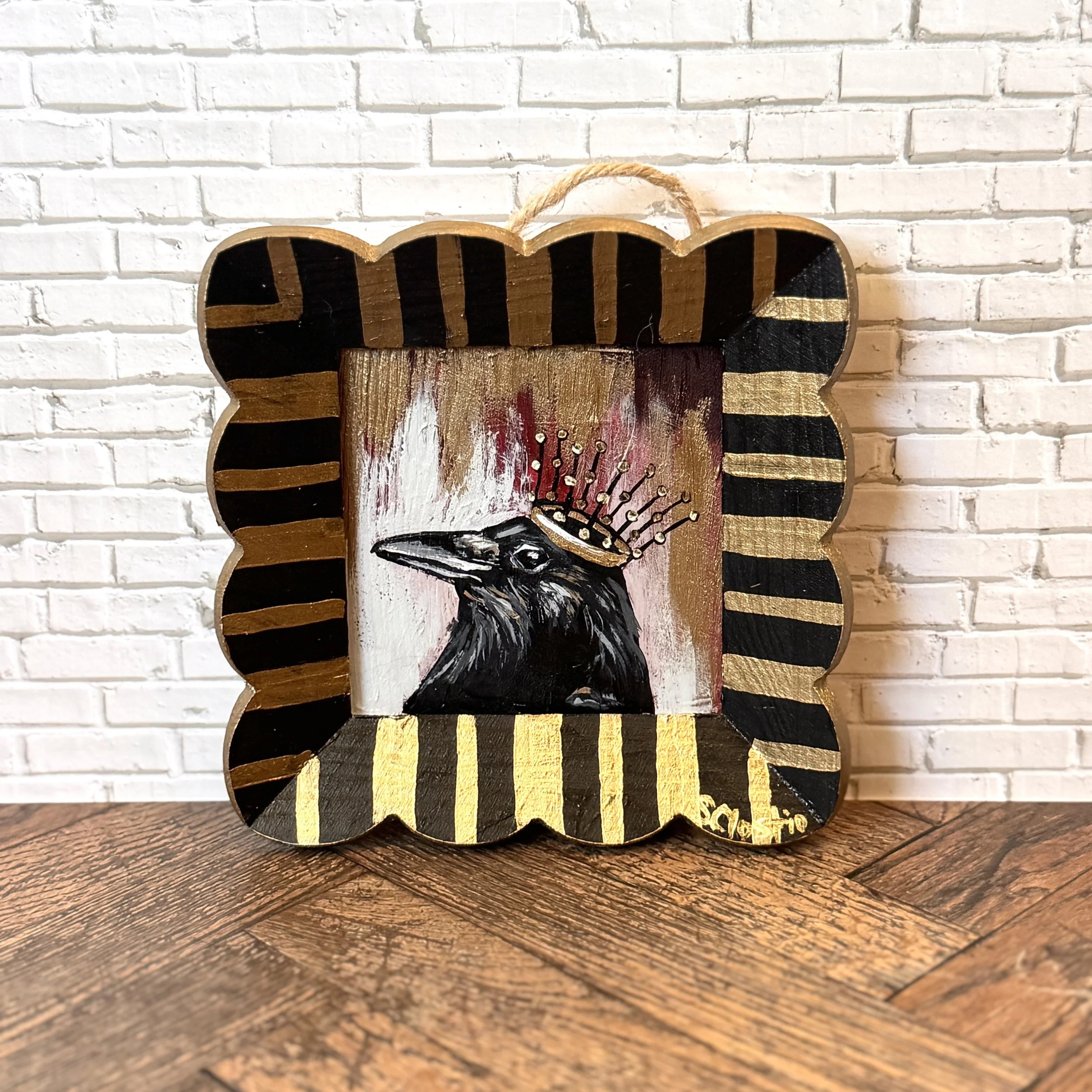 "Crow Queen" - ORIGINAL - 5x5"
