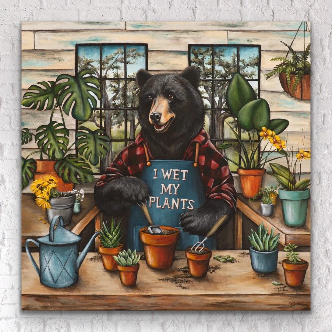 “I Chose The Bear” - ORIGINAL - 36x36”