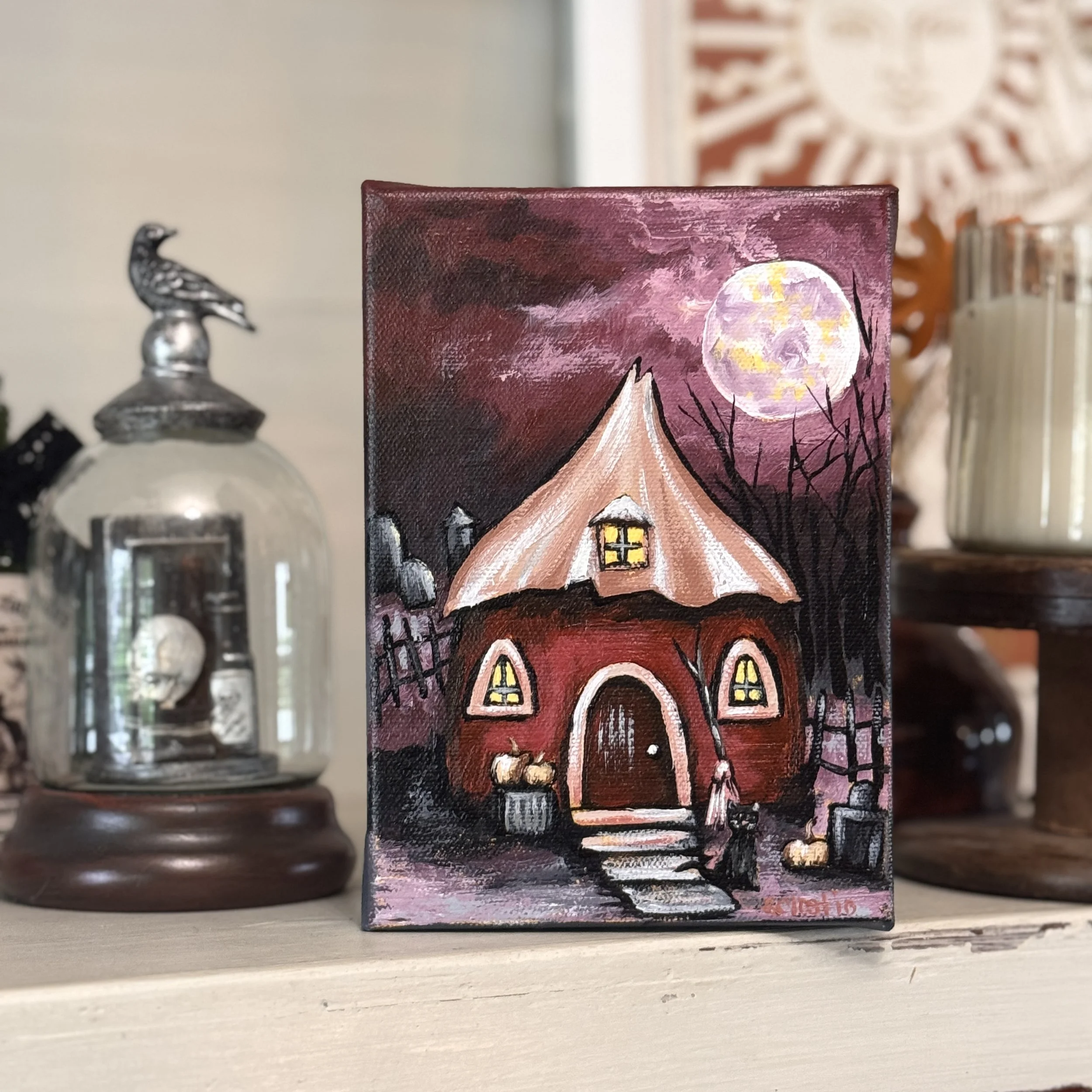 "Shadow Witch Cottage" - ORIGINAL - 5x7"