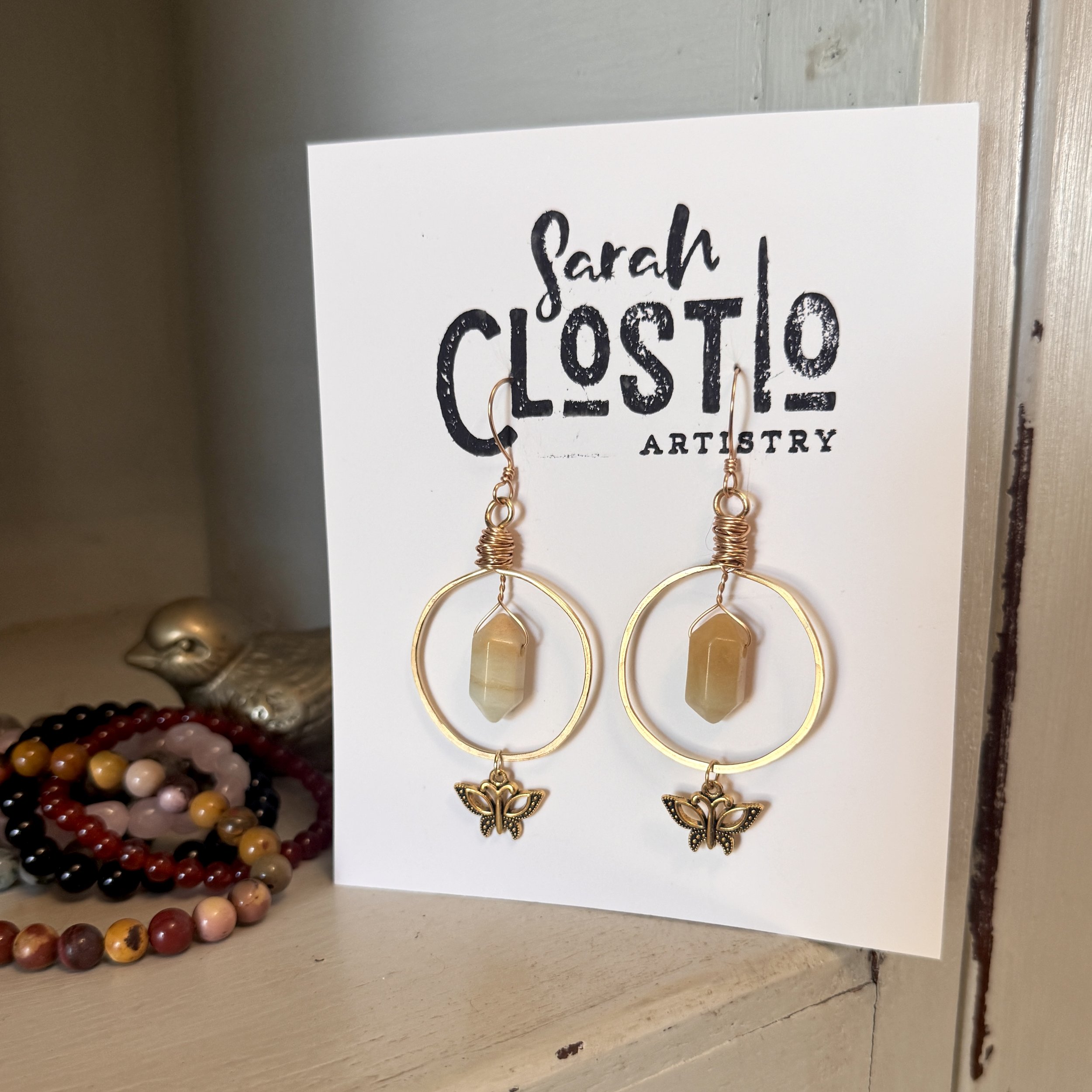 Butterfly Amazonite Earrings