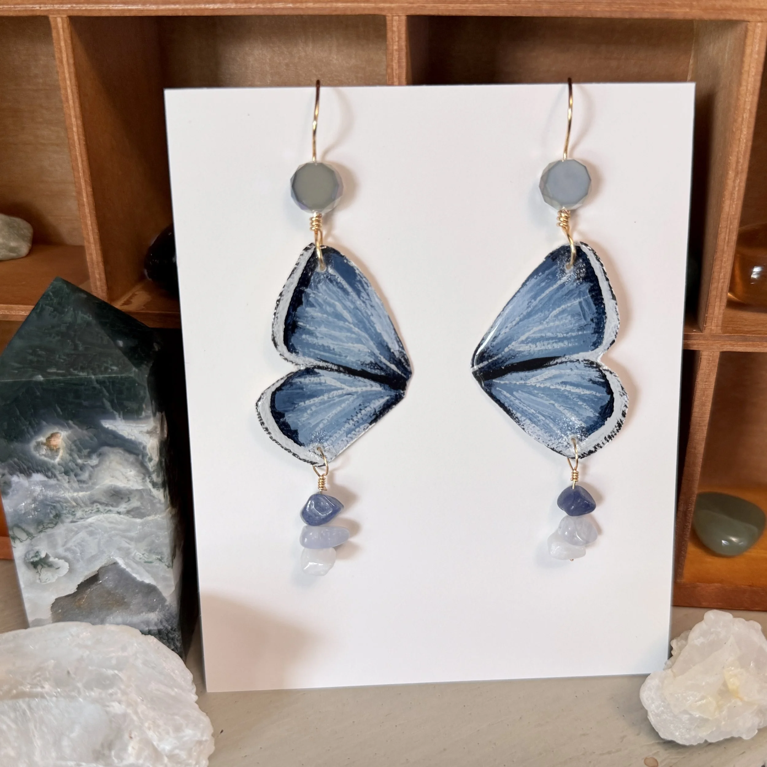 Adonis Blue Butterfly Earrings