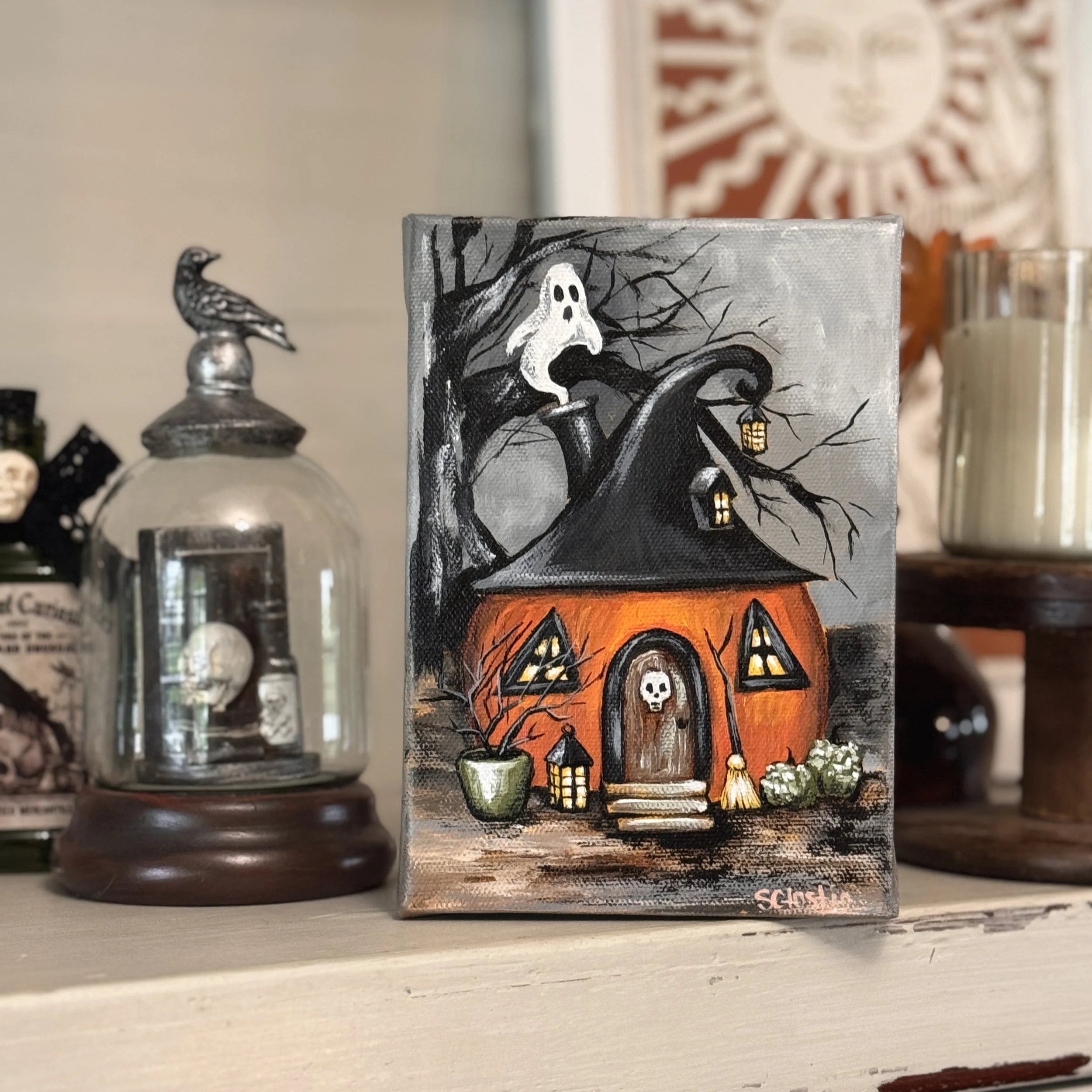 "Spirit Witch Cottage" - ORIGINAL - 5x7"