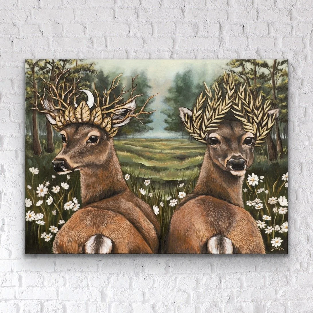 "Artemis & Diana” - ORIGINAL - 18x24”