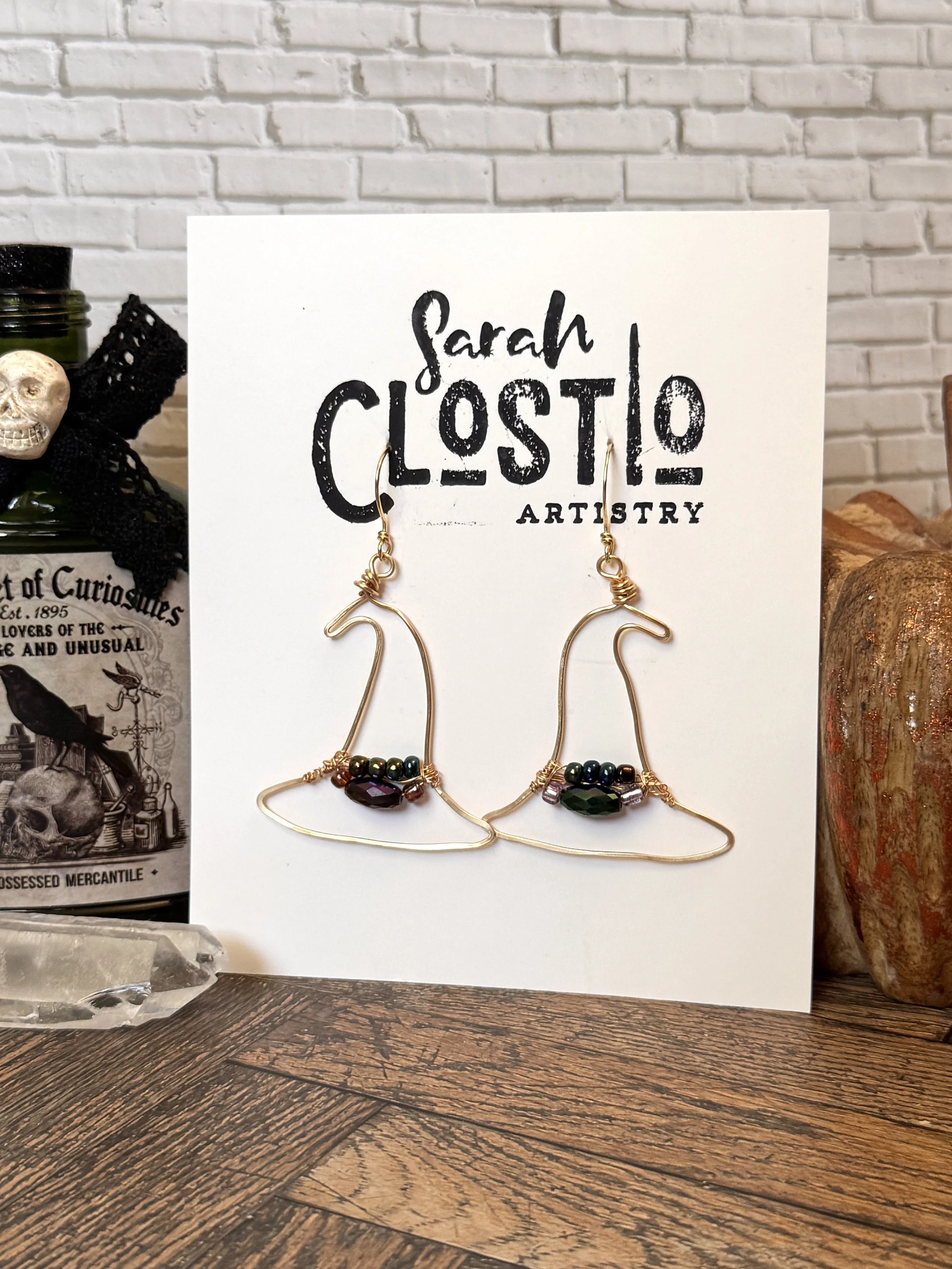 Wire Witch Hat Earrings