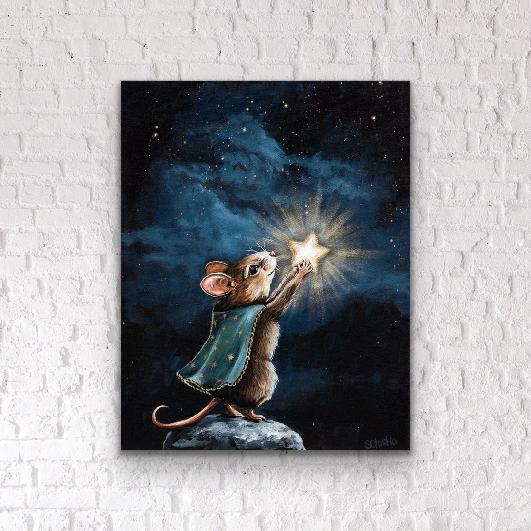 "The Star Collector" - ORIGINAL - 11x14"