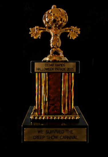Cedar Rapids Halloween Parade 2025 trophy