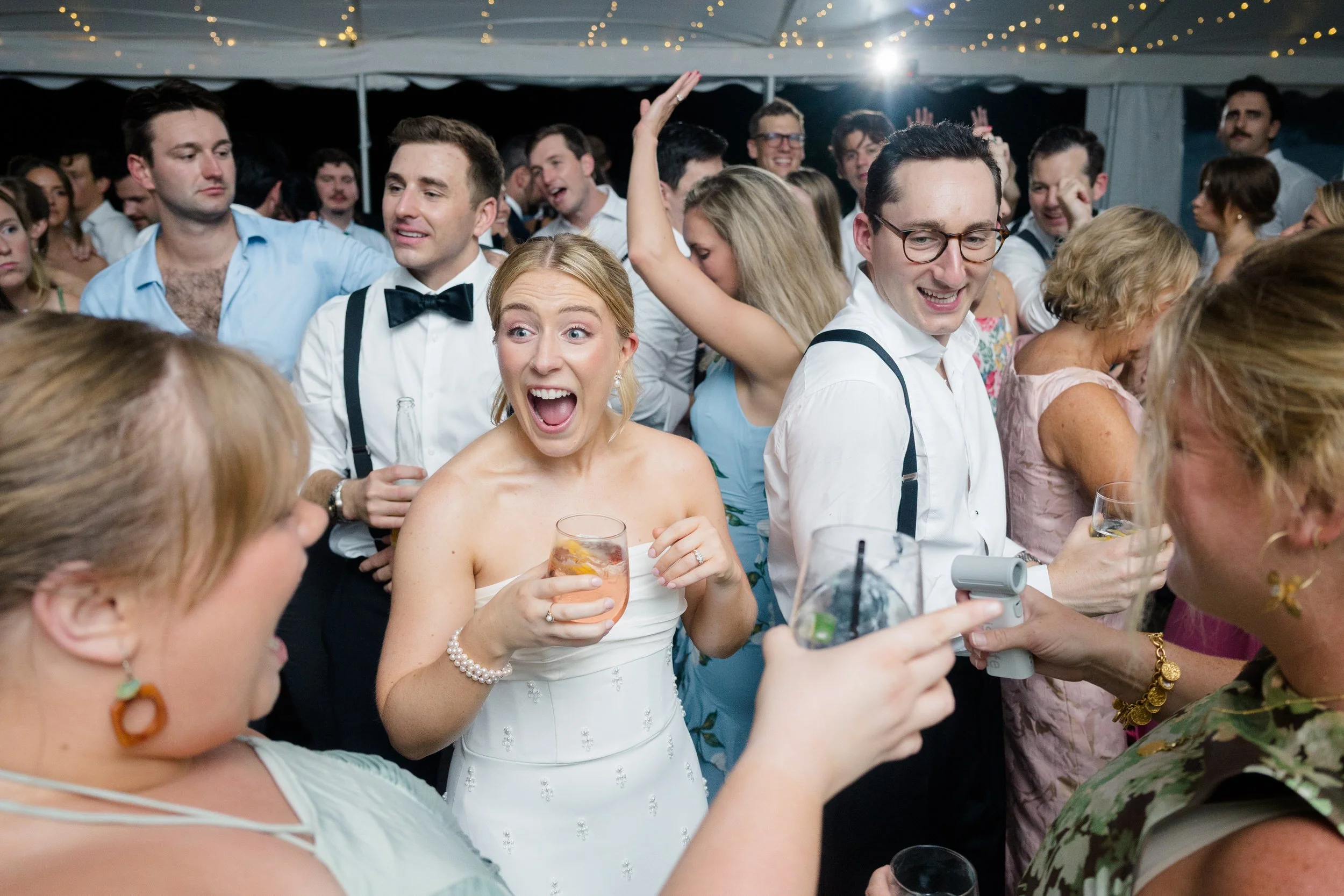 Reception dancing photographed in a candid documentary style.