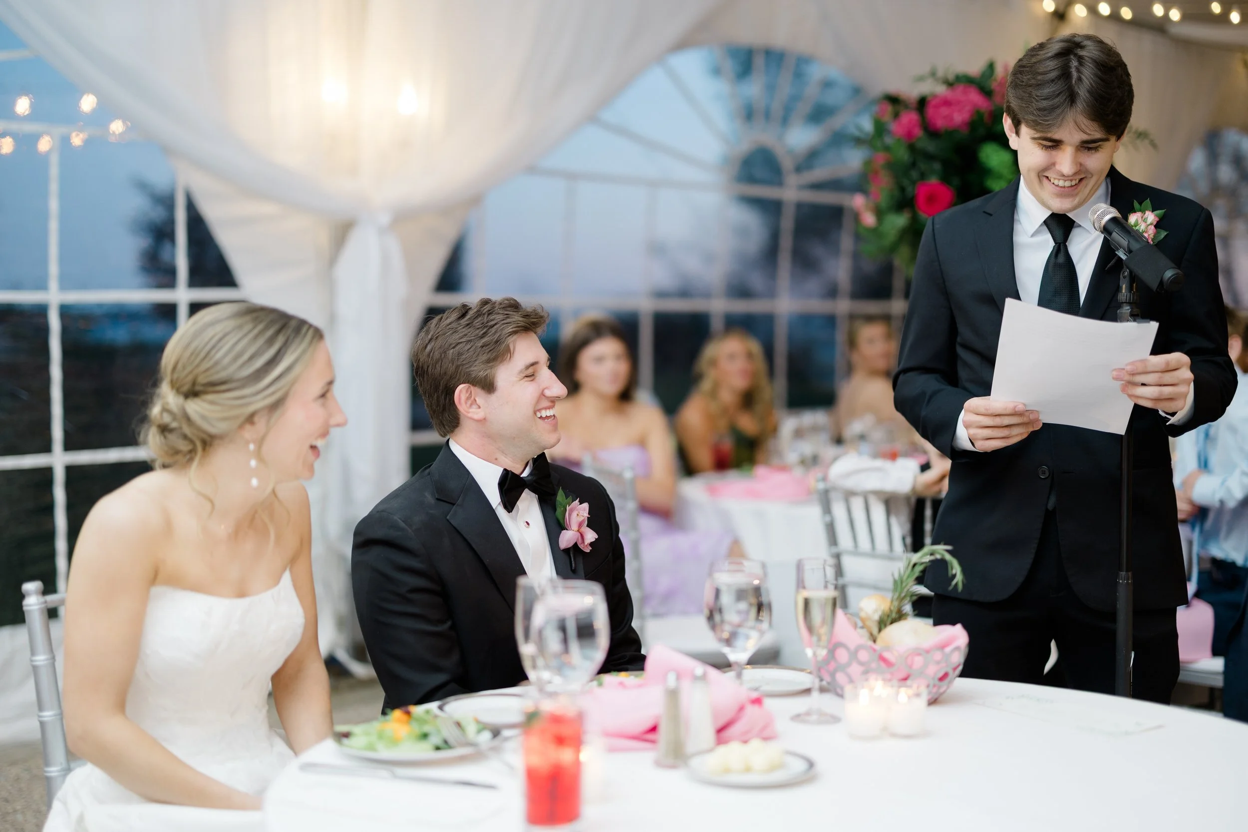 Documentary-style wedding reception photography at Misselwood Estate