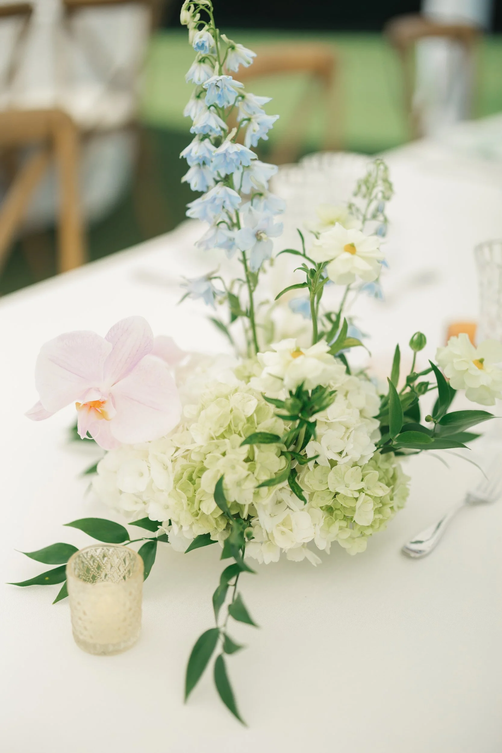 elegant reception details at north shore oahu wedding